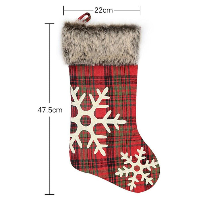 Christmas Stockings Gifts Cloth Santa Sack Socks Xmas Fireplace Gift Bag Christmas Gift Holders Socks Decoration Dropshipping