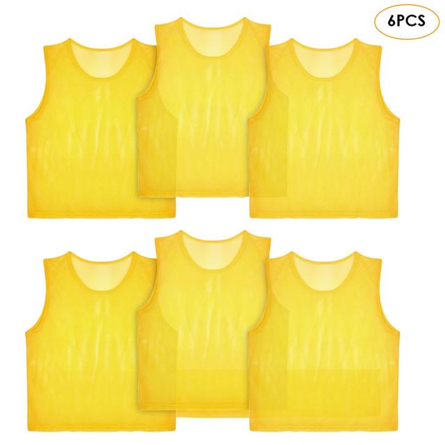 6/12 PCS Adults Children Soccer Training Vest Football Shirts Jerseys Scrimmage Practice Sports Vest Breathable Team Training