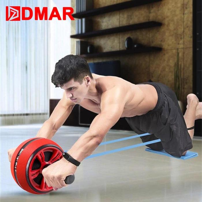 DMAR Silent TPR Abdominal Wheel Roller Trainer Fitness Equipment Gym Home Exercise Body Building Ab roller Belly Core Trainer