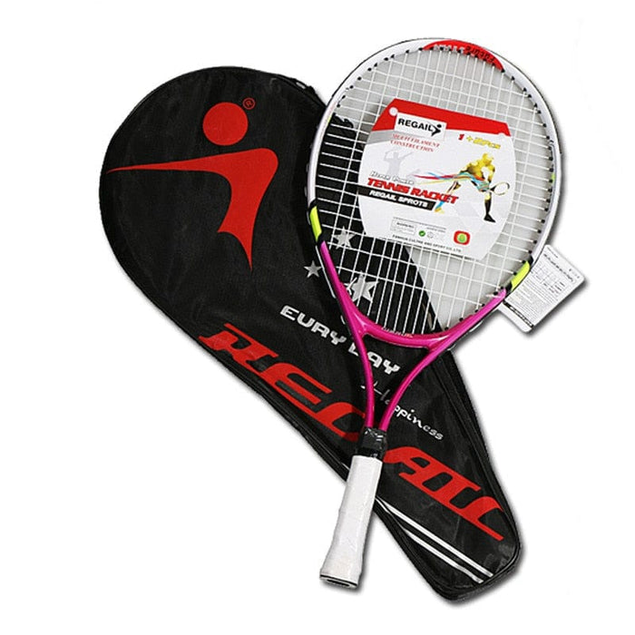 Children&#39;s Tennis Racquet Aluminum Alloy Tennis Bat Youth Small Tennis Racket Training for Beginners 58.5x26CM