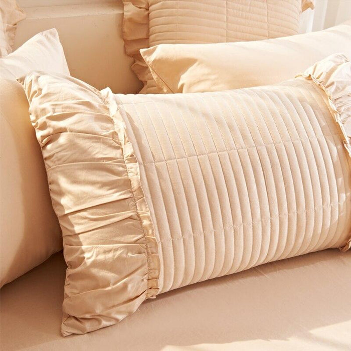 2017 100%Cotton Quilted comforter for summer Bedding Set filling cotton velvet Duvet cover set Bedskirt Queen King size 3/4Pcs