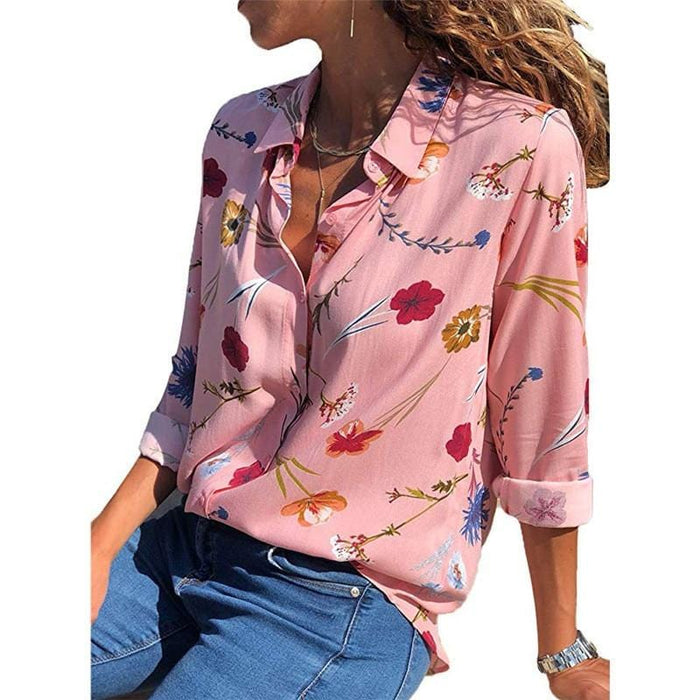 Women's long sleeve Chiffon turtleneck blouse