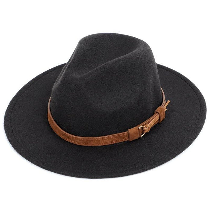 Men's fedora wool warm and comfortable adjustable large size 60CM hats unisex fashion trend solid caps classic bowler hat man