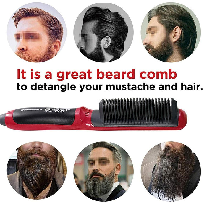 Men Beard Straightener Ceramic Hair Straighteners Multifunctional Hair Brush Curling Iron Straightening Comb Quick Hair Styler
