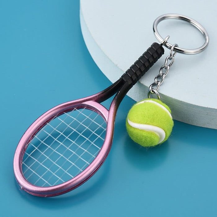 Creative Sporting Goods Mini Tennis Keychain Bag Pendant Car Keychain Small Jewelry Factory Wholesale Key Chain Accessories Cute