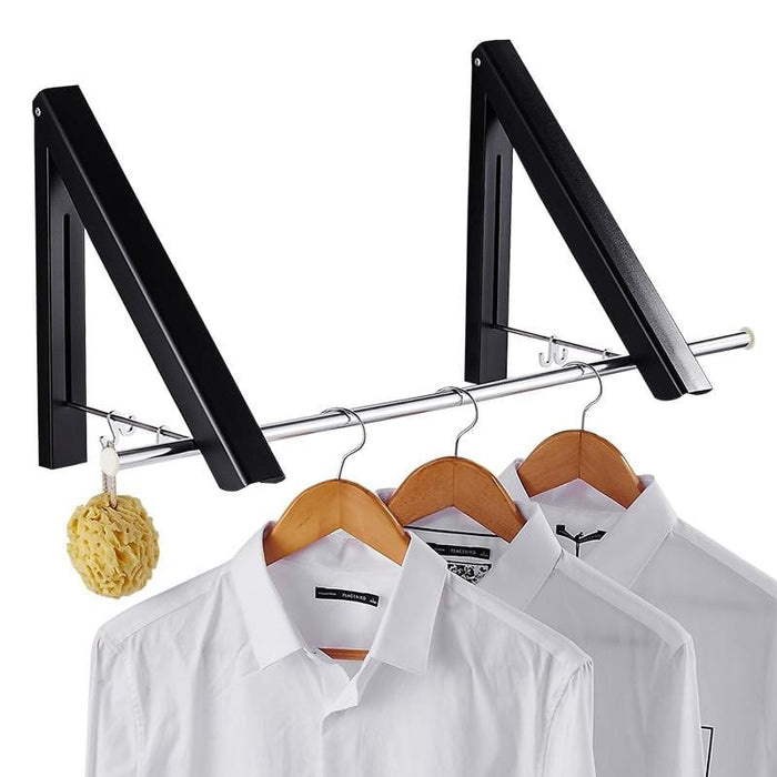 Clothes Hanger Space Invisible Aluminum Hanger Folding Portable Drying Rack Retractable Space Aluminum Towel Drying Anti-rust