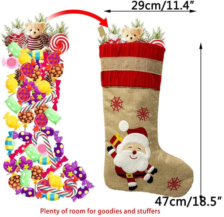 Fashion Christmas Socks Decoration Gift Bag Snowflake Snowman Santa Claus Pattern Christmas Decoration Goodybag Drop Ornaments