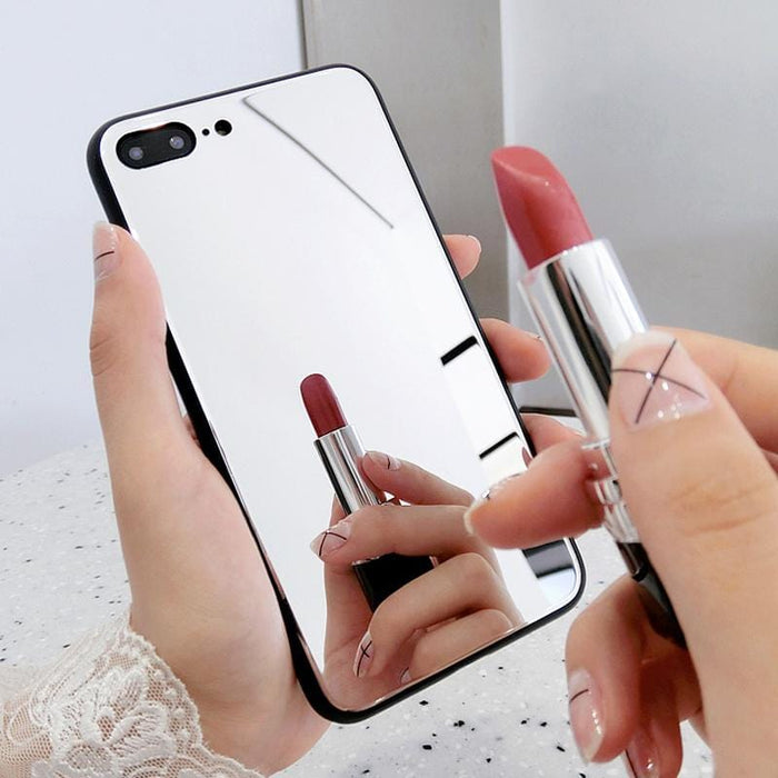 Fashion TPU makeup mirror Case for iPhone 11 Pro XS Max Xr Mobile phone protection Cover for iPhone 8 7 6S Plus SE Acrylic Case