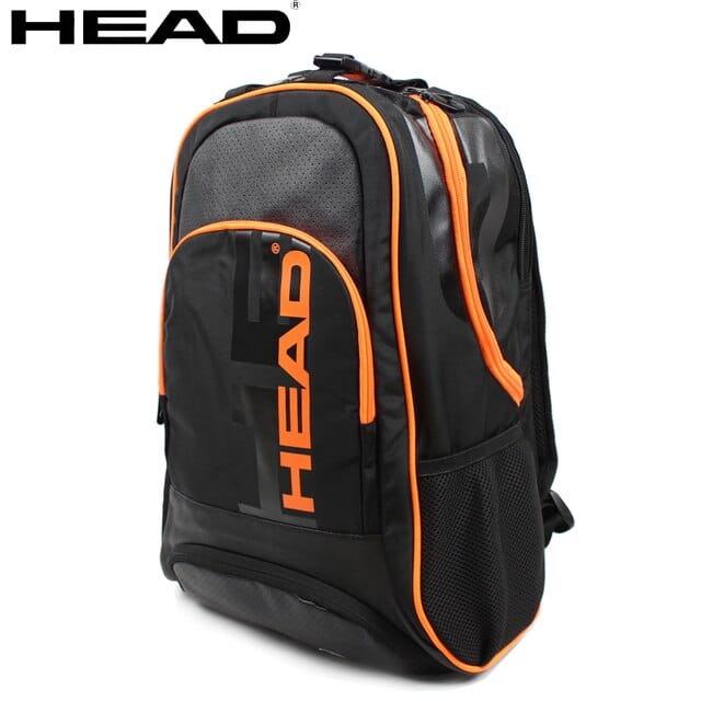 Genuine 2021 HEAD Tennis Backpack Djokovic Radical Rebe Tennis Bag Large Capacity 1-2 Tennis Rackets Storage Bag Grey Orange Bag