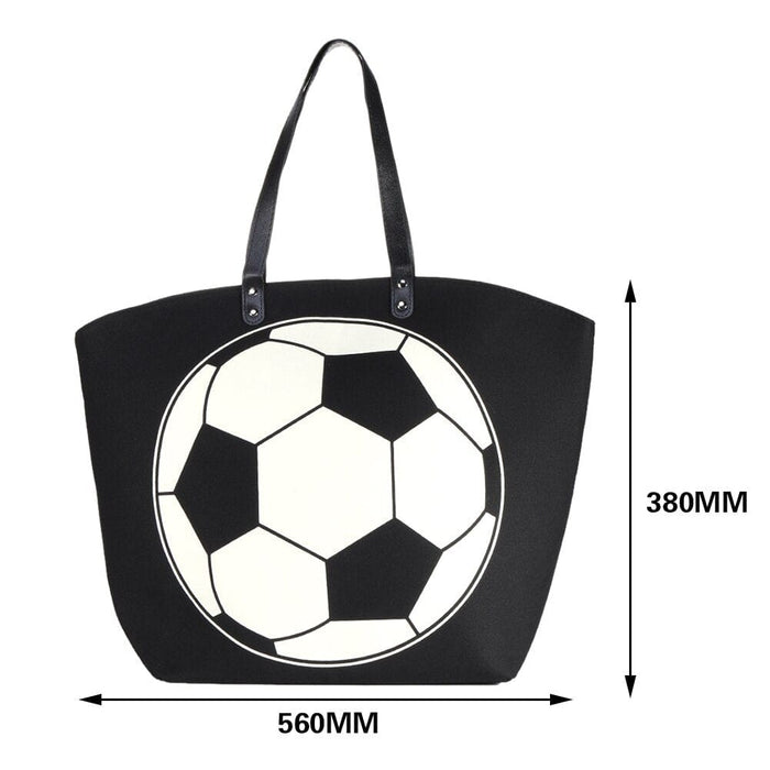 Canvas Sports Handbag Large Capacity Baseball Tote Bag Open Pocket Football Sports Purse Oversized Outdoor Travel Fitness Bag