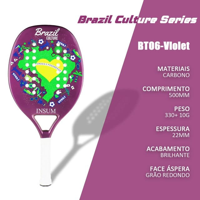 INSUM 100% Carbon Fiber Racket Beach Tennis Racquet Tenis Padle