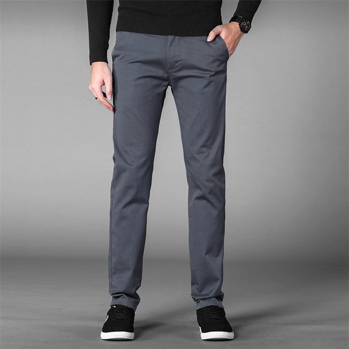 Cotton Fitted Trousers