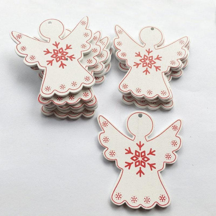 New Year and Christmas Wood Ornaments