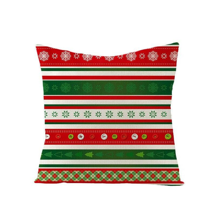 Green Linen Christmas Pillowcase Home Christmas Sofa Pillowcase Christmas  christmas pillow