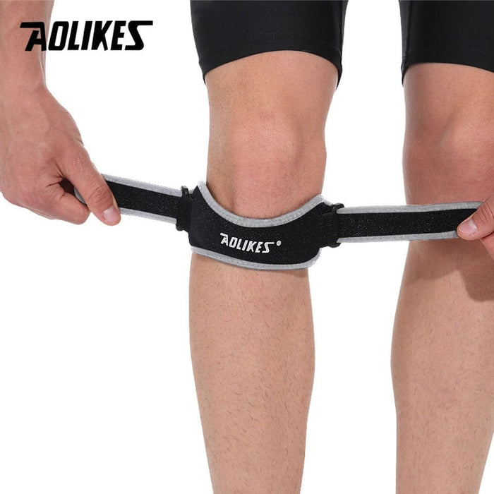 AOLIKES 1PCS Adjustable Knee Pad Knee Pain Relief Patella Stabilizer Brace Support for Hiking Soccer Basketball Running  Sport