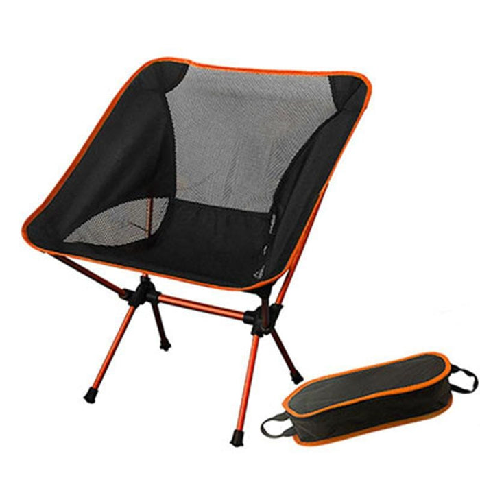 Portable Collapsible Moon Chair Fishing Camping BBQ Stool Folding Extended Hiking Seat Garden Ultralight Office Home Furniture