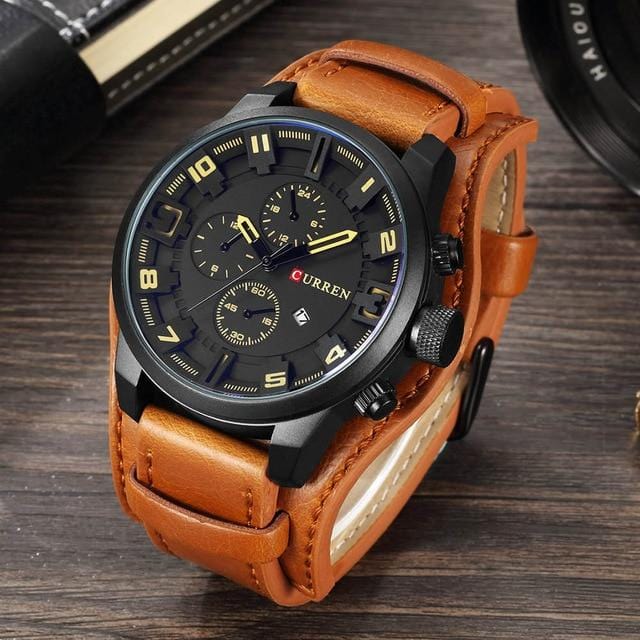 Male Leather Wristwatch