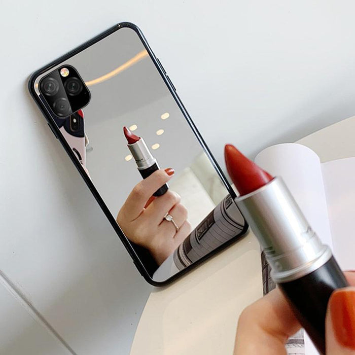Fashion TPU makeup mirror Case for iPhone 11 Pro XS Max Xr Mobile phone protection Cover for iPhone 8 7 6S Plus SE Acrylic Case