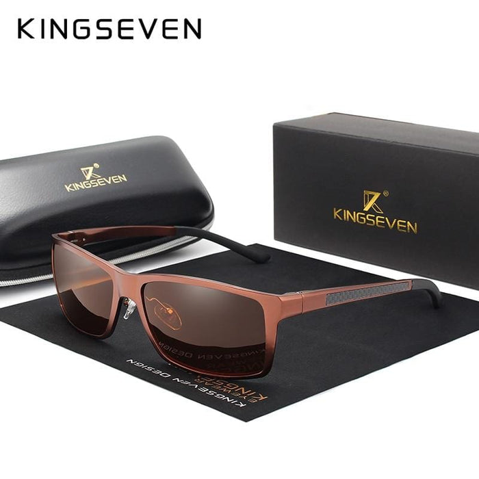 KINGSEVEN Brand Design Fashion Aluminum Magnesium Sunglasses Men Polarized Driving Eyewear