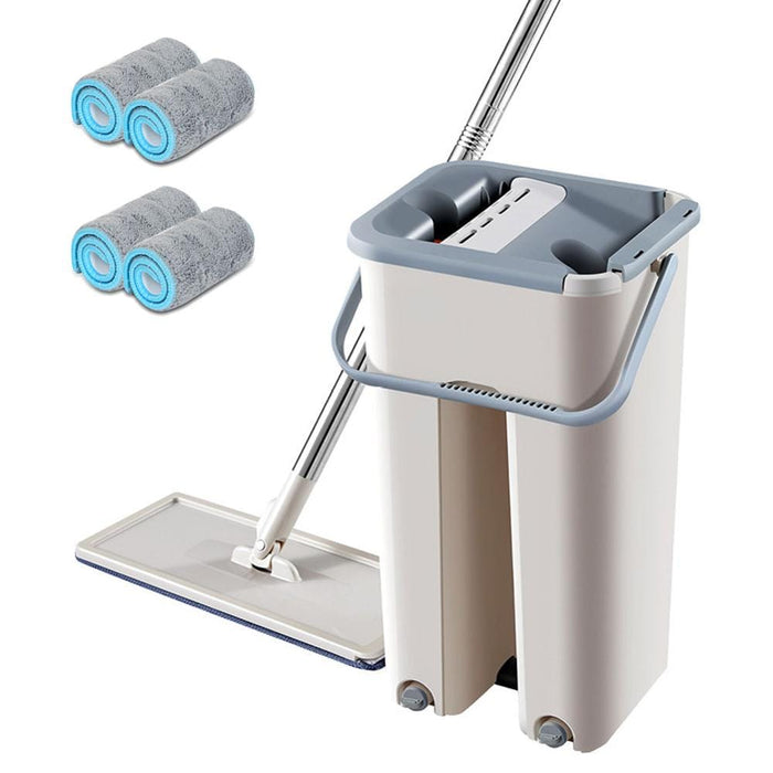 Magic Cleaning Mops Free Hand Mop with Bucket Drop Shipping Floors Squeeze Flat Mop with Water Home Kitchen Floor Cleaner