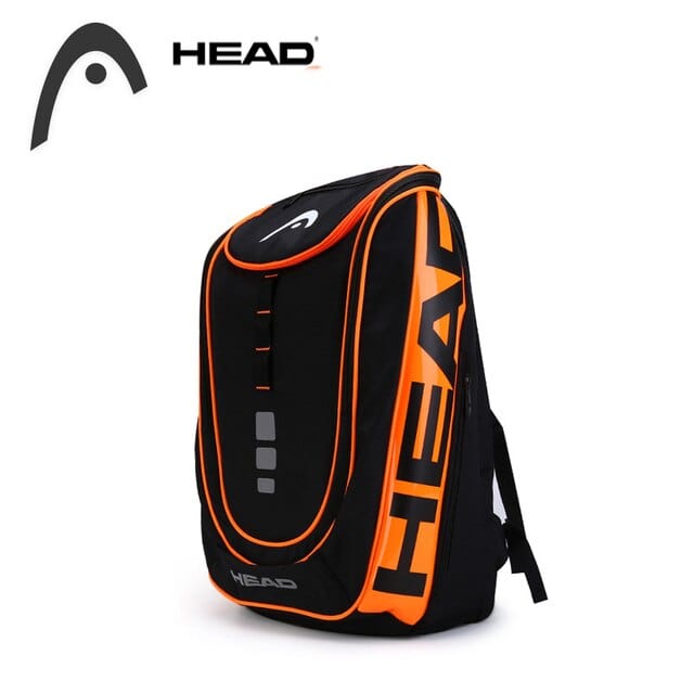 Genuine 2021 HEAD Tennis Backpack Djokovic Radical Rebe Tennis Bag Large Capacity 1-2 Tennis Rackets Storage Bag Grey Orange Bag