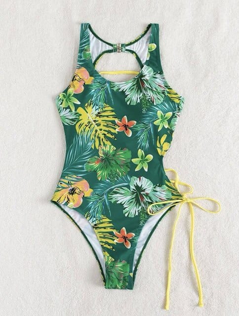 One-Piece Swimsuit Women 2023 Sexy Print Swimwear Female Micro Bikinis Set Strap Swimming Suit Woman Black Bathing Suits