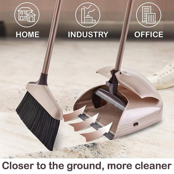 Self Cleaning Broom and Dustpan