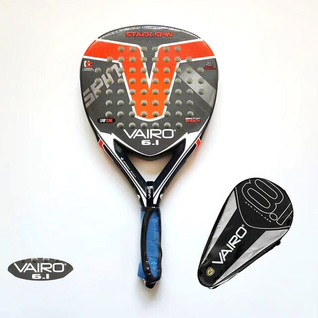 New High Quality Padel Racket  Series Palas 3 Layer Carbon Fiber Board Paddle EVA Face Tennis Beach Racquet Bag Vairo 6.1 380g
