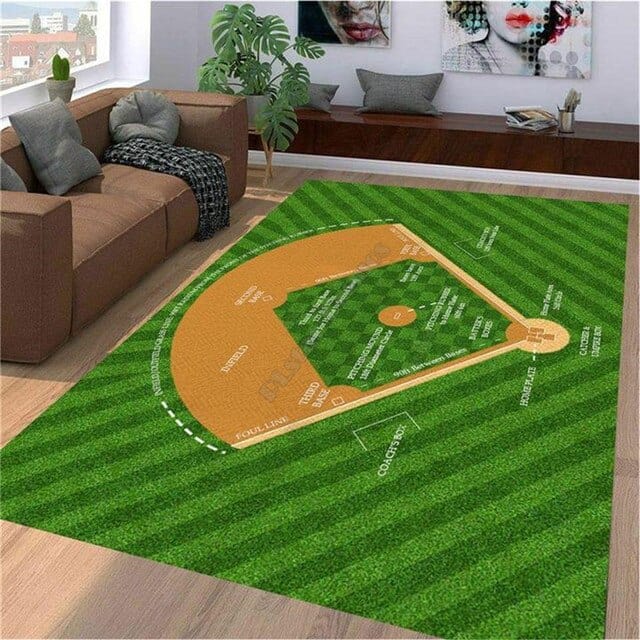 Premium Baseball Rug 3D All Over Printed Non-slip Mat Dining Room Living Room Soft Bedroom Carpet 01