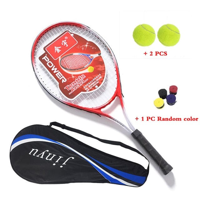 Professional Carbon Fiber Tennis Training Racket for Young Adults Advanced Rackets Shock Absorption Handle with Training Device