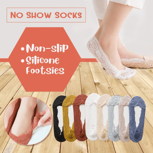 Premium No Show Non-slip Lace Socks
