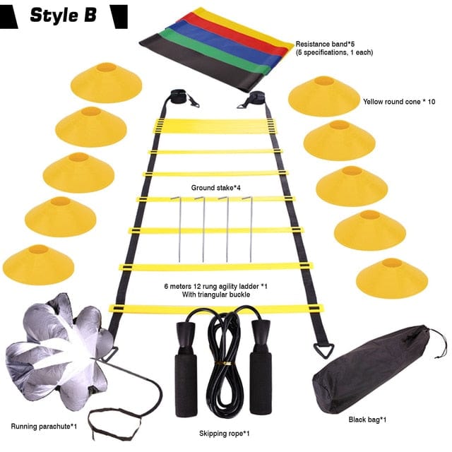 Soccer Store Football Training Equipment – Complete Speed & Agility Kit With Hurdles, Ladder, Cones & Bag