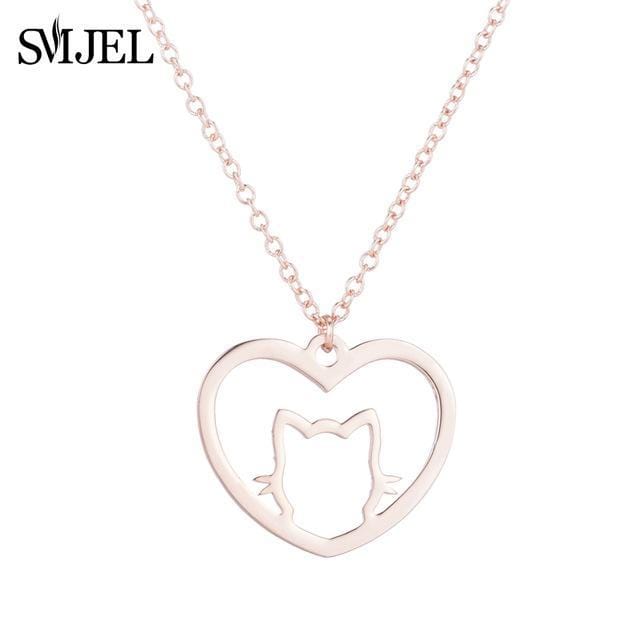 Cat Heart Necklace