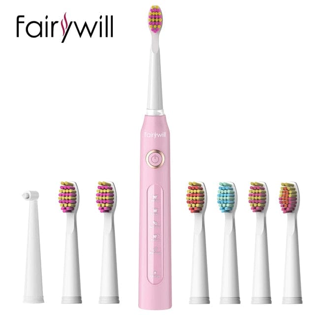 Fairywill Electric Sonic Toothbrush FW-507 USB Charge Rechargeable Adult Waterproof Electronic Tooth Brushes Replacement Heads