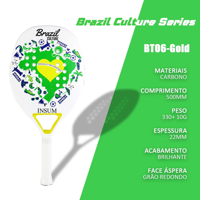 INSUM 100% Carbon Fiber Racket Beach Tennis Racquet Tenis Padle