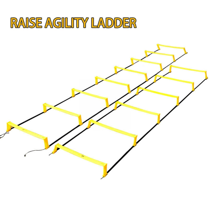 Dual-Purpose Soccer Training Jump Ladder With Storage Speed Nylon Equipment Bag Fitness Coordination Ladders Agility Improv X1M9