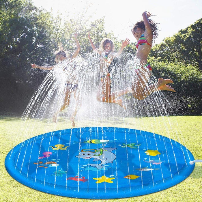 Outdoor Lawn Beach Sea Animal Inflatable Water Spray Kids Sprinkler Play Pad Mat Tub Swiming Pool