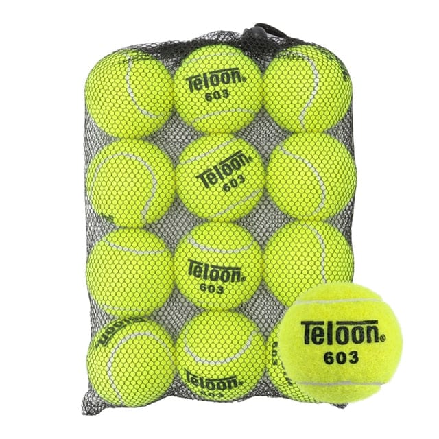 12Pcs Tennis Training Balls Teloon for Beginner Advanced Professional Players with Mesh Bag Tenis Ball
