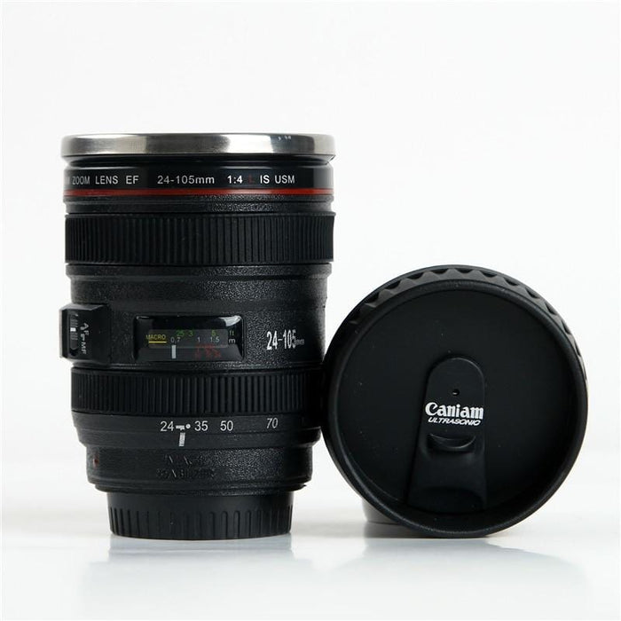 400ML Creative Camera Lens Shape Cup Coffee Tea Travel Mug