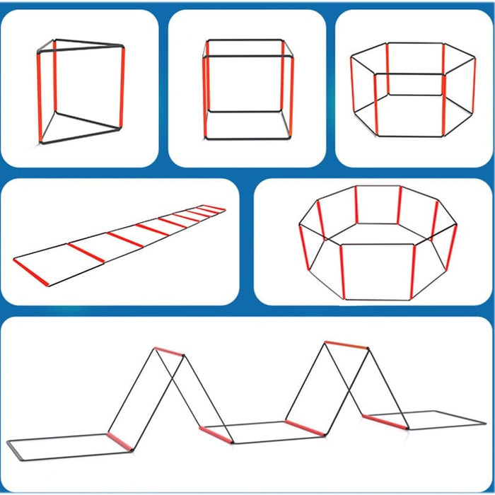 Multifunctional Agility Speed Ladder Adjustable Set Equipment Portable for Exercise Football Youth Coordination Footwork