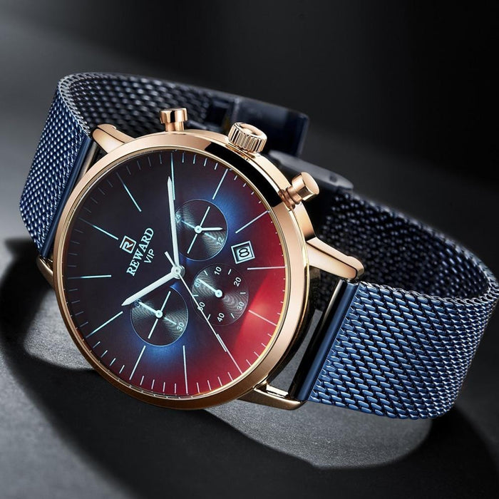 2019 New Fashion Color Bright Glass Watch Men Top Luxury Brand Chronograph