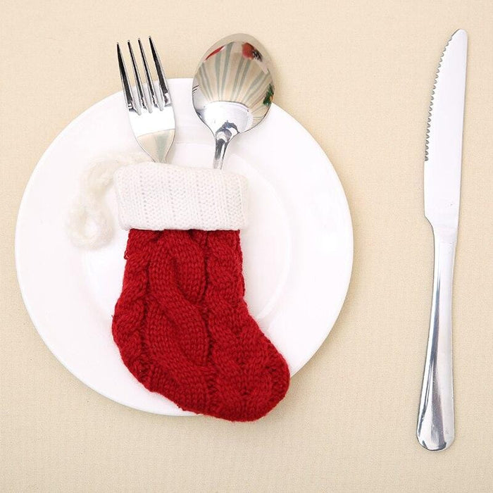 Christmas sock for gift Decorations Home Stocking Mini Sock Santa Claus Candy Gift Bag Xmas Tree