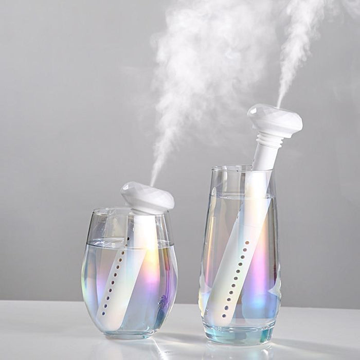 ELOOLE USB Portable Air Humidifier Diamond Bottle Aroma Diffuser Mist Maker For Home Office Humidification Detachable