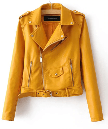 Autumn New Short Faux Soft Leather Jacket Women Fashion I’m