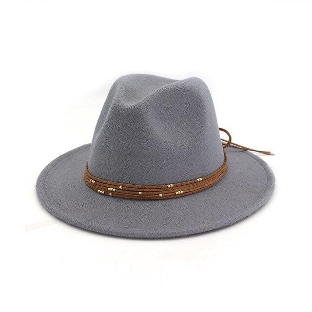 Fashion Wide Flat Brim wool felt Fedoras hats with Ribbon Band jazz trilby formal top hat panama cap Floppy Hat for men women