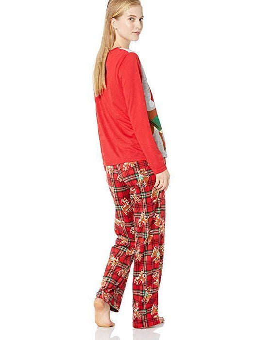 Newest Christmas Pjs Family Matching Outfits Xmas Pajamas New Year Red Elk Print Cartoon Xmas Pajamas Family Home Wear Suit
