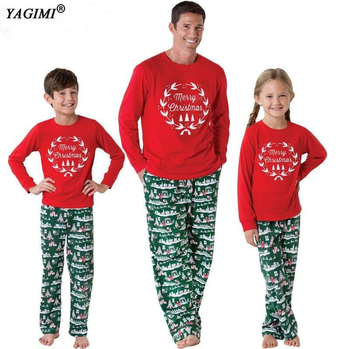 YAGIMI Christmas Pajamas Matching Family Outfits Clothes for Women 2020 Dad Mommy and Me Clothes 2PCS Pyjamas Pjs Kids Outfits