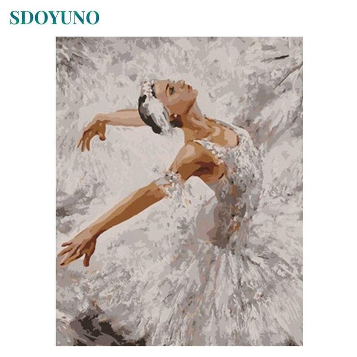 SDOYUNO Frame DIY Painting By Numbers Kits Abstract Dancer Figure Painting Oil Picture By Numbers Acrylic Paint For Home Decor