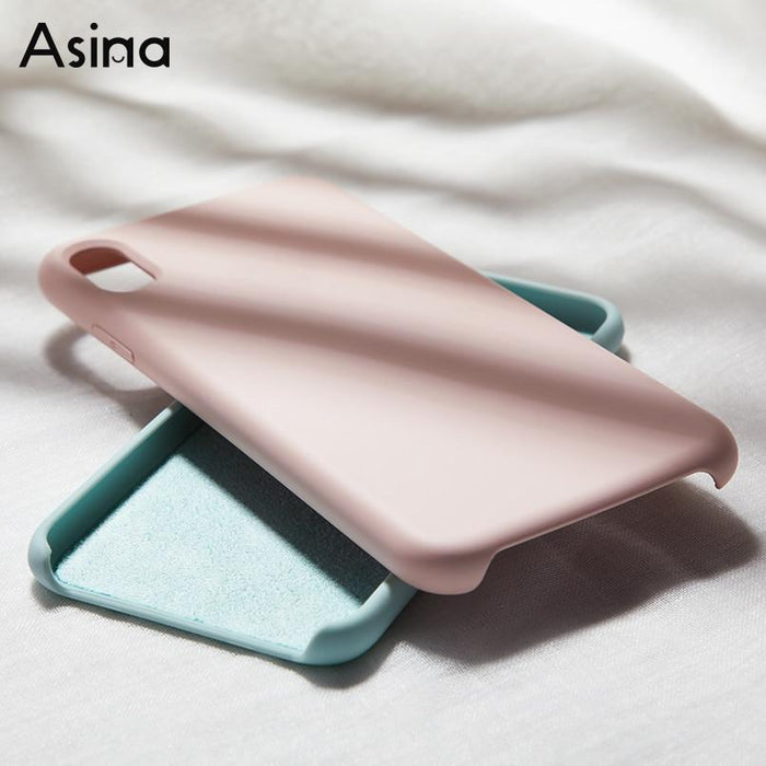 Luxury Case Plain Color Silicon Cover For iPhone