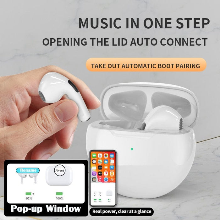 Original Pro6 tws Smart Touch Control Wireless Headphone Bluetooth 5.0 Earphones Sport Earbuds Music Headset For all smartphones
